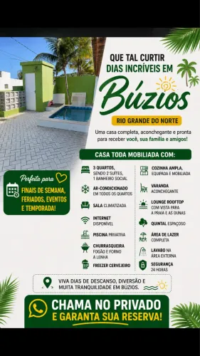 Aluga casa praia em Búzios ( RN)