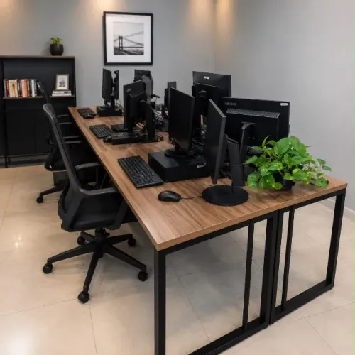 ilha mesa para escritório estação de trabalho para empresa atendimento