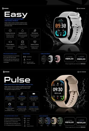 Vendo smartwatch vários tipos