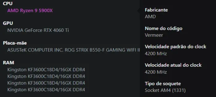 Peças de Pc na descrição