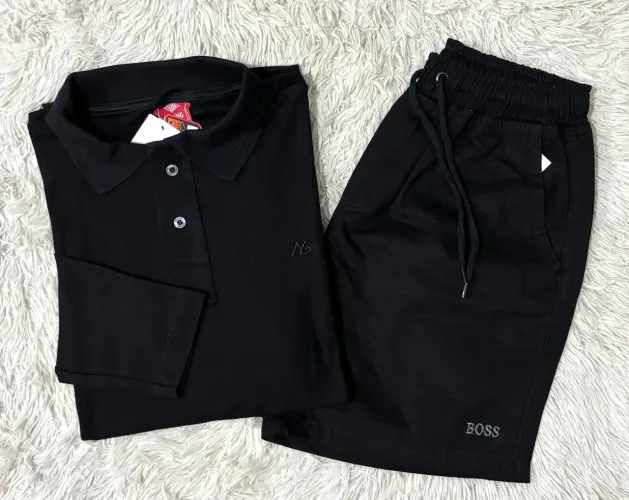 Kit Polo Longa e Bermuda Sarja