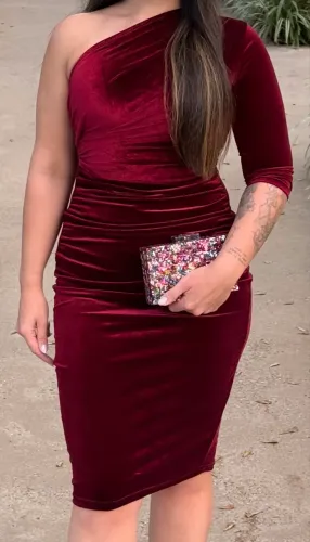 Vestido mídi veludo M/G 