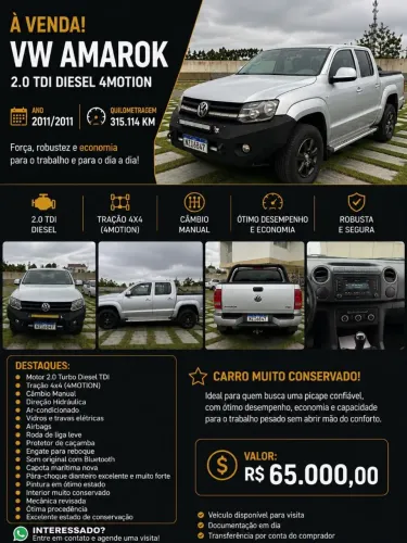 Volkswagen Amarok Highline CD 2.0 16V TDI 4X4 Dies. 2011