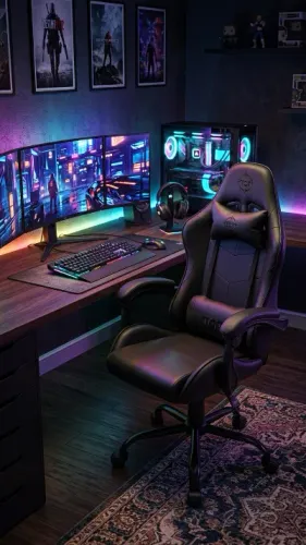 Cadeira Gamer TGT Heron TC3 - Preta - Nova