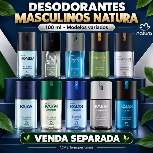 Deo corporal desodorantes masculino e feminino- Natura 