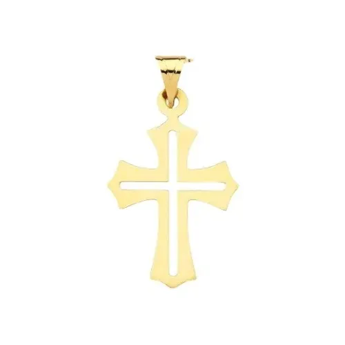 Pingente Cruz Vazada Ouro18 Kialtes 2.00 Gramas 26 mm