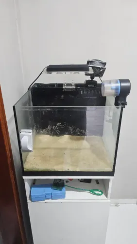 Aquário marinho de aproximadamente 80 litros