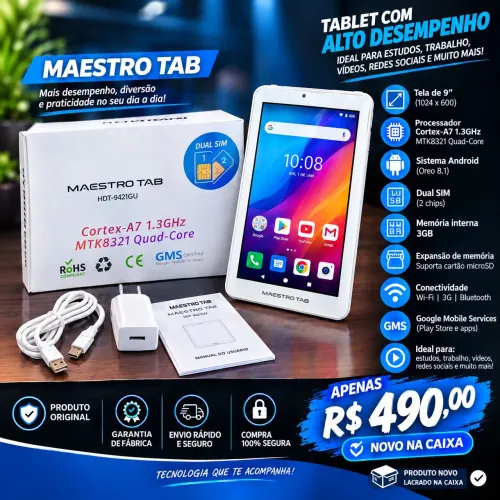 Tablet Hyundai 9 com chip
