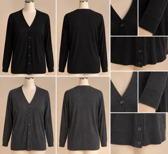 Kit 2 Cardigans Marisa Plus Size GG Preto e Chumbo