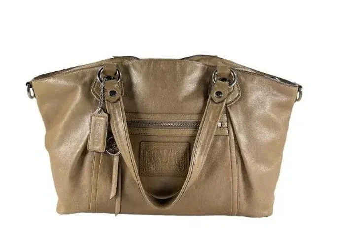 Bolsa coach marrom claro original 