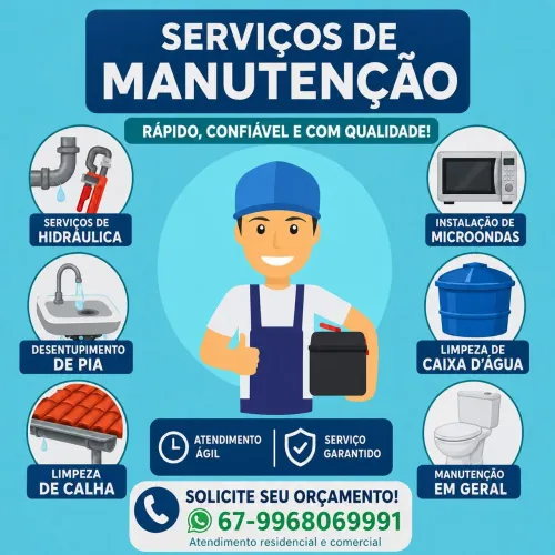 Manutenção residencial (marido de aluguel) R$200diaria