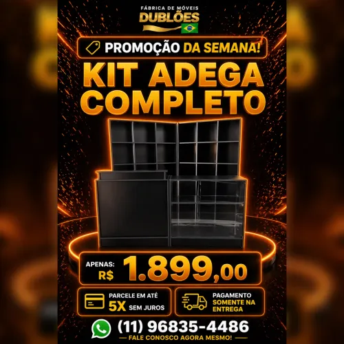 Balcões e prateleiras kit completo 
