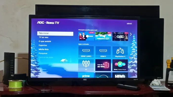 Smart TV AOC ROKU de 32 Polegadas imagem e som perfeitos.