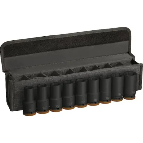 Jogo de soquete de impacto c/encaixe de 3/4 - 9pls ( Bosch )