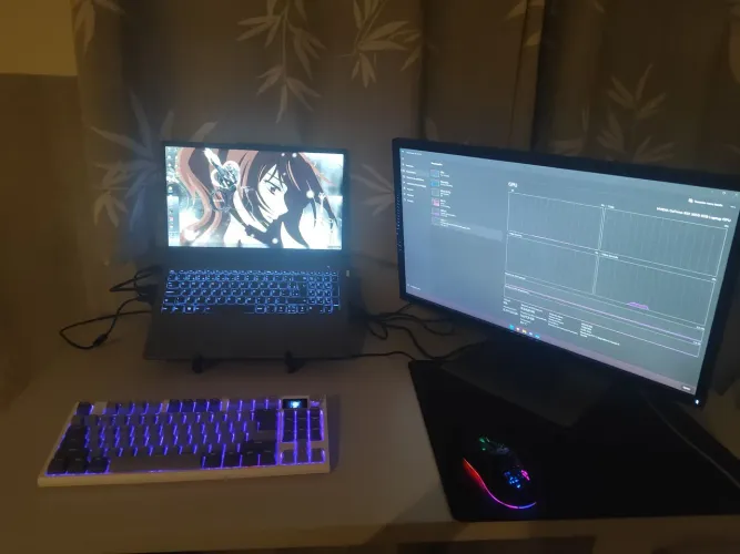 SETUP COMPLETO | Notebook Lenovo Loq rtx 3050 + Teclado + Monitor + Mouse/Mousepad + Base