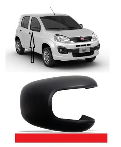 Capa Retrovisor Novo Uno vivace way atractive sporting sem seta Preto valor unitario