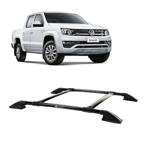 Rack Bagageiro de Teto Amarok 2010 a 2020 Preto Colado - Instalado