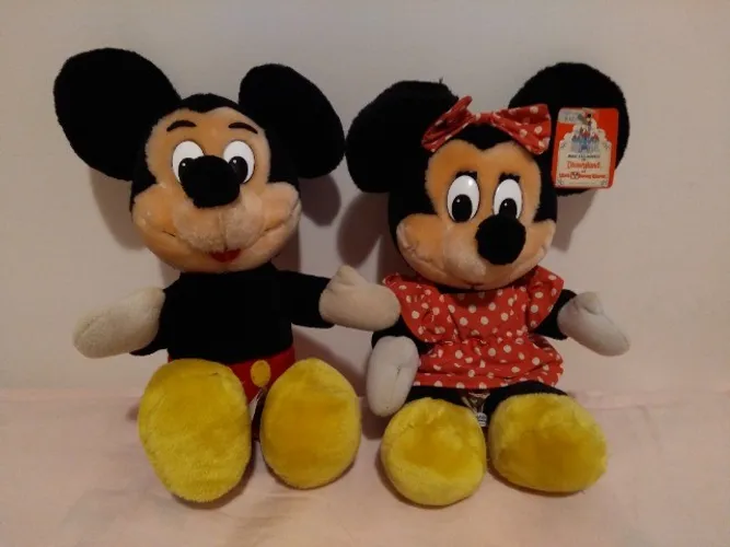 Pelúcias Disney Mickey e Minnie vintage