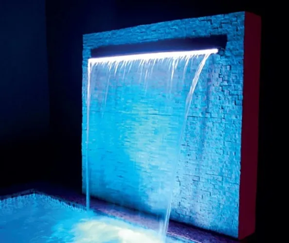 Cascata Para Piscina Com Led De 140cm Embutir Ponta Inox - Entrega Grátis.