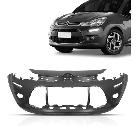 Parachoque Dianteiro Citroen C3 Novo 2013 à 2021 - Furo Farol Auxiliar - TYG