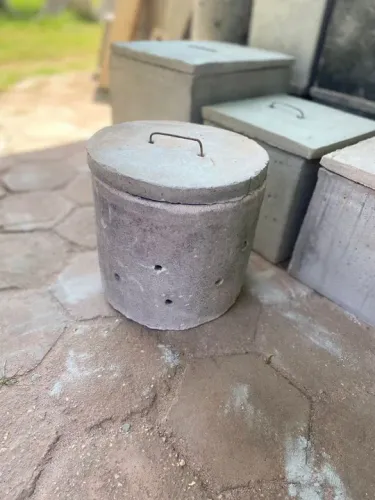 Caixa circular com dreno 