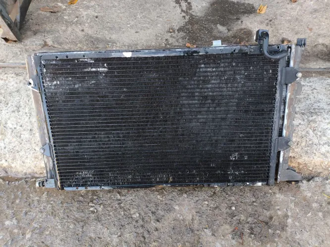 Radiador, Condensado e eletro ventilador, golf 99/ 2.0 fluxo cruzado.