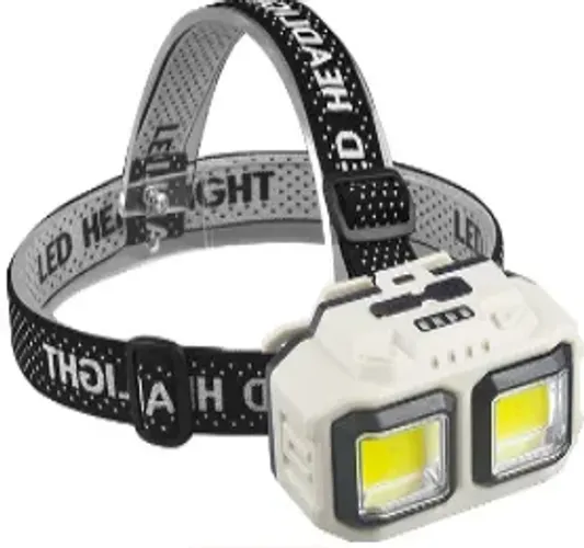 * Lanterna de Cabeça com 2 Led Potentes Recarregável Luz Vermelha Piscante Bike Bicicleta 