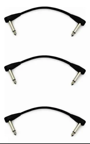 Kit 3 cabos para pedais Santo Agelo Flatconn 0,15m
