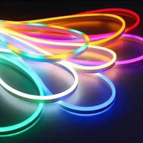 Fita Led Neon RGB Com Controle Flexível 5m com fonte