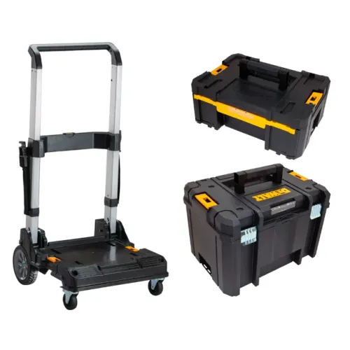 Kit Carrinho com Caixa Profunda e Organizador Tstak DeWalt