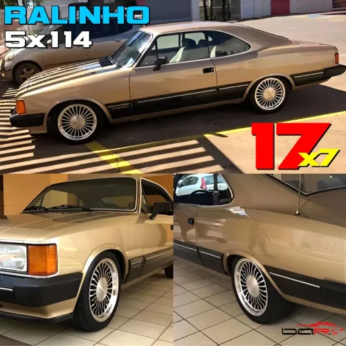 Roda aro 17 Gm Opala Comodoro Ralinho preta com diamantado 5x114 jogo