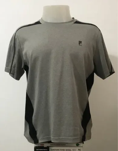 Camiseta Fila Sport Cinza/Preto TAM M