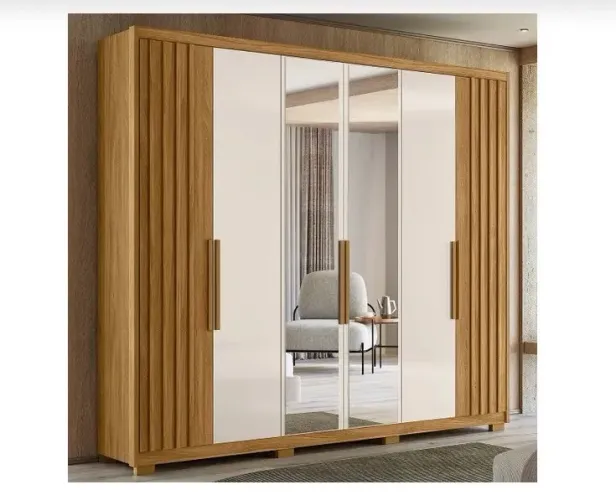 Roupeiro Casal Ripado Lateral Design Moderno t654