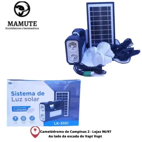 Kit Sistema De Iluminacao Solar Lk-3101 Luatek