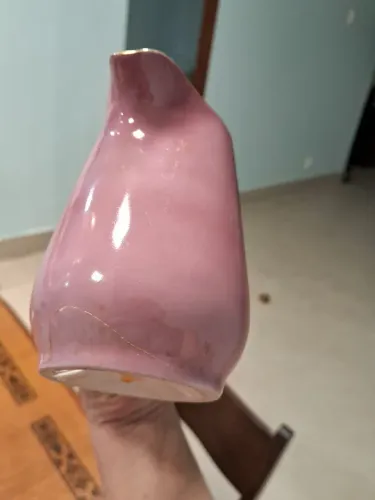 Leiteira porcelana maua que foi colada