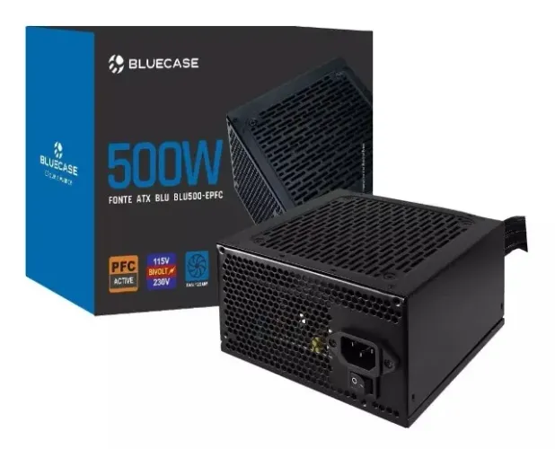 Fonte De Alimentação Pc Gamer Atx 500w Bluecase Blu500-epfc Loja Coimbra Computadores