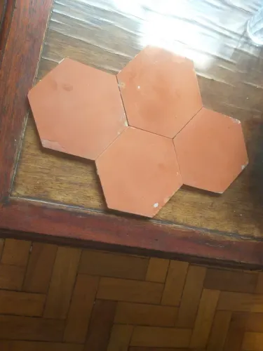 Ladrilho hexagonal vermelho