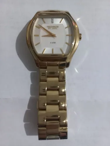 Relógio Technos pulseira aço inoxidável dourado