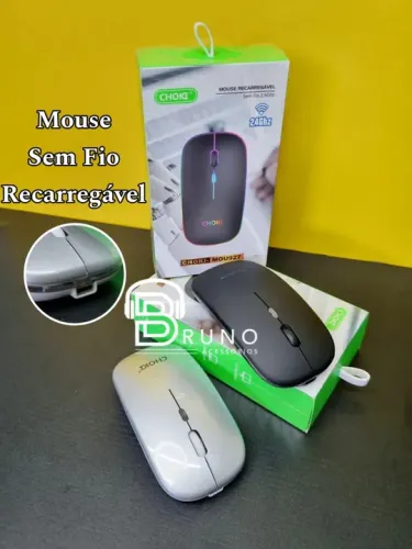 Mouse Sem Fio Recarregável CHOKI - 2.4Ghz - Preto