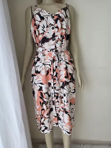 Vestido de linho Forever 21