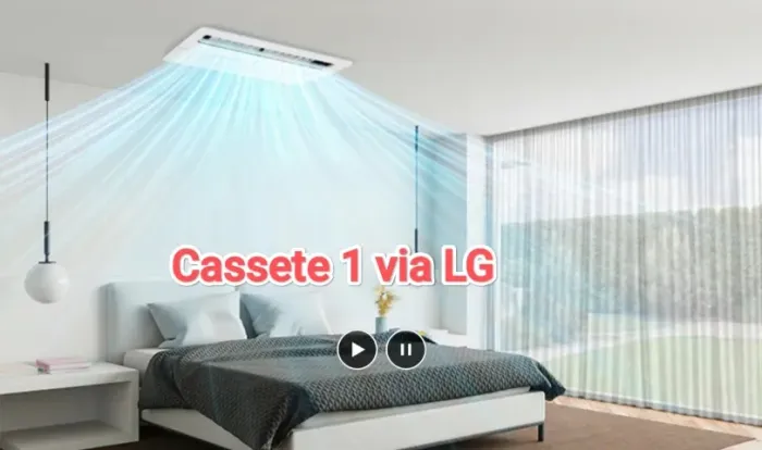 Ar Split Cassete LG 1 Via 24000 BTUs + Novo + Nota + Garantia+ Cartão 12x!!