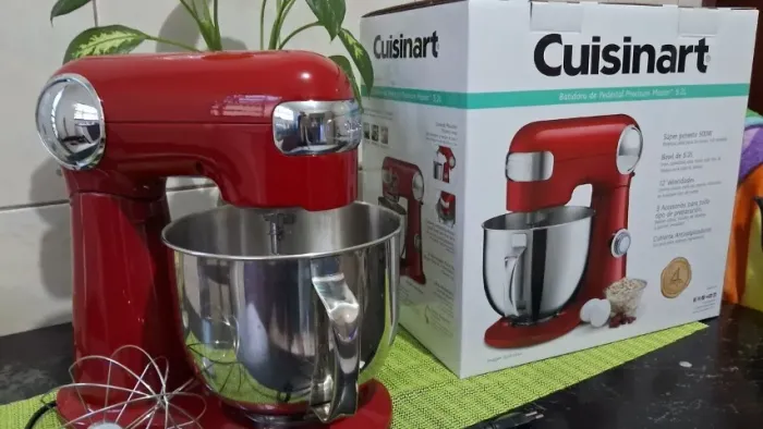 Batedeira Eletronica Planetaria Cuisinart Inox Vermelho 12 Vel. 127 Volts Nova na Cx.
