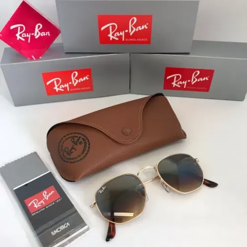 Rayban Hexagonal Marrom - Lente Cristal