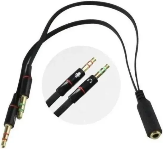 Adaptador P2 para Fone e Microfone