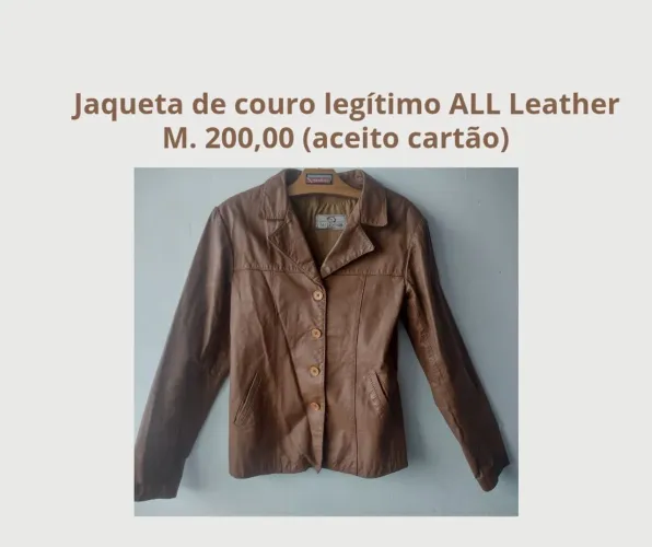 Jaqueta de couro legítimo ALL Leather M