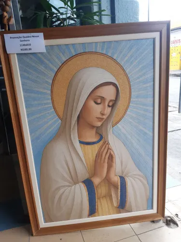 Quadro decorativo nossa senhora e Jesus Cristo