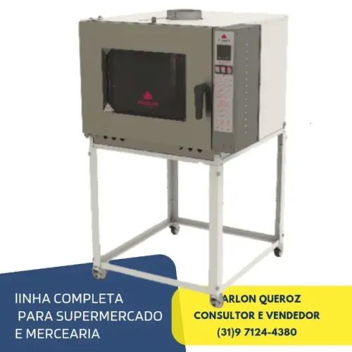 Forno Turbo 5 Esteiras Elétrico Trifásico Progas