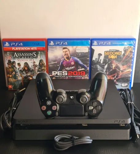 PS4 SLIM 500GB (SEMI-NOVO) C/ GARANTIA_SOMOS LOJA NO CENTRO DE CAXIAS
