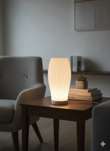 Luminária Decorativa USB de Mesa - Design Espiral Moderno