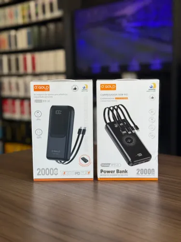 Carregador Portátil Power Bank A Gold Originais 20000mAh Pronta Entrega
